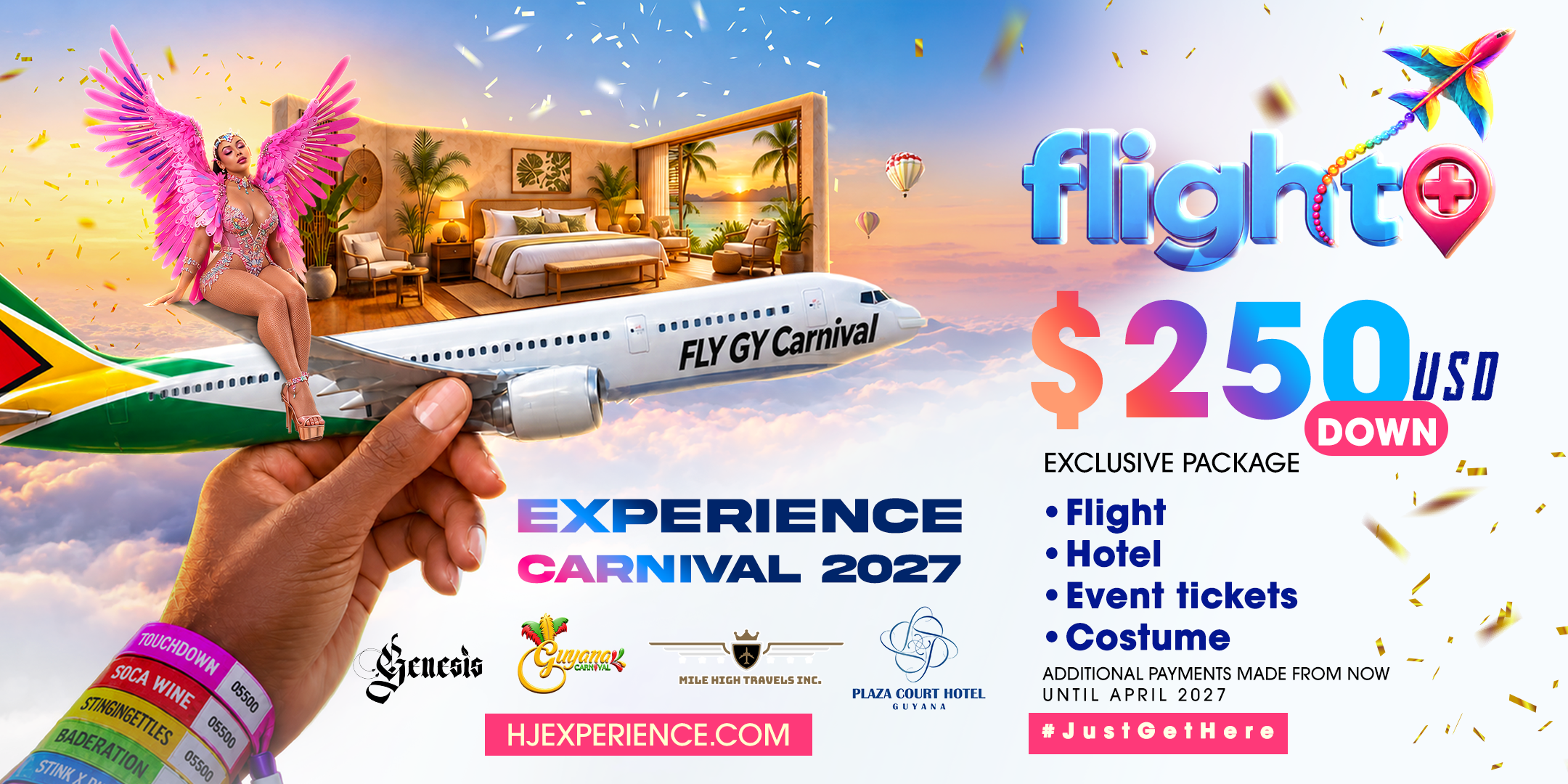 Flight+ Guyana Carnival 2027 promotional artwork